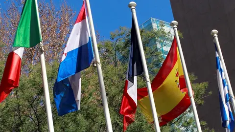 Banderas, bandera de Grecia, Espa&ntilde;a, Francia, Croacia, Italia