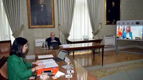La a ministra de Pol&iacute;tica Territorial y Funci&oacute;n P&uacute;blica, Carolina Darias, se ha reunido por videoconferencia con  la consellera de Justicia, Interior y Administraci&oacute;n P&uacute;blica de la Comunitat Valenciana, Gabriela Bravo