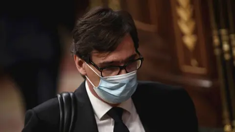El ministro de Sanidad, Salvador Illa, en el Hemiciclo del Congreso de los Diputados, Madrid (Espa&ntilde;a), a 27 de mayo de 2020.