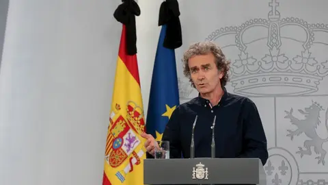 El director del Centro de Coordinaci&oacute;n de Alertas y Emergencias Sanitarias, Fernando Sim&oacute;n, comparece en rueda de prensa para informar sobre las novedades del Covid-19. En Madrid, (Espa&ntilde;a), a 27 de mayo de 2020.