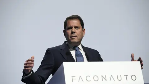 El presidente de la Confederaci&oacute;n Espa&ntilde;ola de la Peque&ntilde;a y Mediana Empresa Cepyme, Gerardo Cuerva, durante su intervenci&oacute;n en la jornada inaugural del Congreso Nacional de la Distribuci&oacute;n de la Automoci&oacute;n, en Madrid (Espa&ntilde;a), a 5 de febrero 2020.