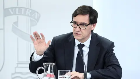 El ministro de Sanidad, Salvador Illa, comparece en rueda de prensa posterior al Consejo de Ministros en Moncloa para informar sobre novedades en la crisis del Covid-19, en Madrid (Espa&ntilde;a), a 2 de junio de 2020.