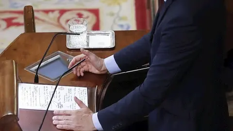 El presidente del Gobierno, Pedro S&aacute;nchez, en el Pleno del Congreso