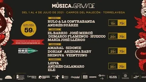 Cartel M&uacute;sica en Grande 2021
