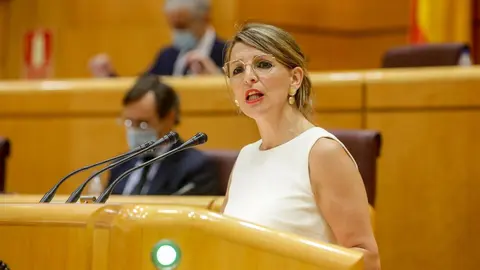 La Ministra de Trabajo y Econom&iacute;a Social, Yolanda D&iacute;az