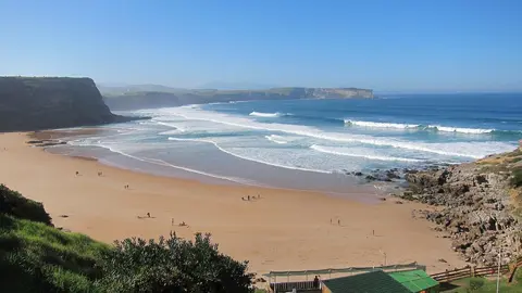 Playa De Los Locos, En Suances