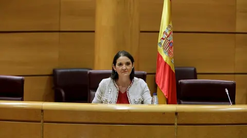 La ministra de Industria, Comercio y Turismo, Reyes Maroto, comparece en el Senado en comisi&oacute;n de su departamento. En Madrid (Espa&ntilde;a), a 10 de junio de 2020.