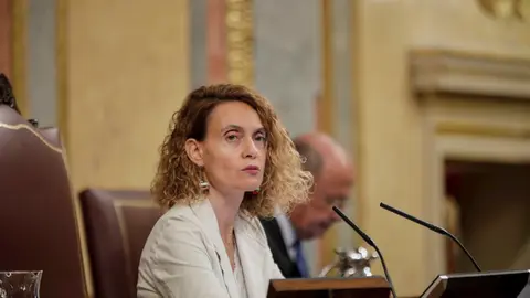 La presidenta del Congreso de los Diputados, Meritxell Batet, durante el pleno celebrado en el Congreso de esta semana