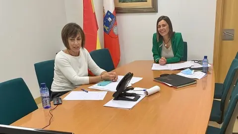 La consejera de Presidencia, Interior, Justicia y Acci&oacute;n Exterior, Paula Fern&aacute;ndez Via&ntilde;a, interviene por videoconferencia en la Sectorial de Administraci&oacute;n P&uacute;blica con la ministra del ramo, Carolina Darias