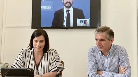 Gema Igual y C&eacute;sar D&iacute;az se re&uacute;nen con Pablo Casado