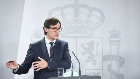 El ministro de Sanidad, Salvador Illa, durante su intervenci&oacute;n en una rueda de prensa sobre la recogida y actualizaci&oacute;n de las series de datos epidemiol&oacute;gicos en Espa&ntilde;a, en Madrid (Espa&ntilde;a), a 19 de junio de 2020.
