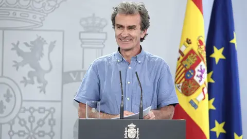 El director del CCAES, Fernando Sim&oacute;n, durante su intervenci&oacute;n en una rueda de prensa sobre la recogida y actualizaci&oacute;n de las series de datos epidemiol&oacute;gicos en Espa&ntilde;a, en Madrid (Espa&ntilde;a), a 19 de junio de 2020.