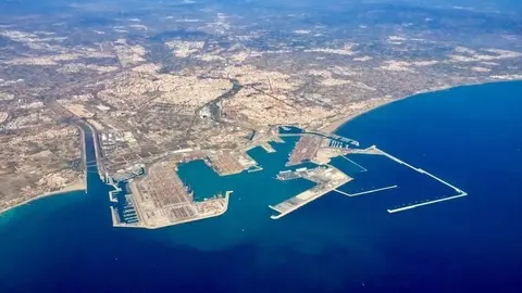 Vista a&eacute;rea del Puerto de Val&egrave;ncia