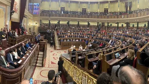 Vista general del hemiciclo del Congreso de los Diputados
