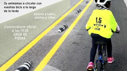 Cartel salida por los carriles bici de Santander