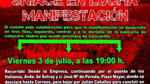 Manifestaci&oacute;n de Sniace 3 de julio