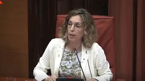 La consellera de Empresa y Conocimiento de la Generalitat, &Agrave;ngels Chac&oacute;n, en el Parlament este lunes