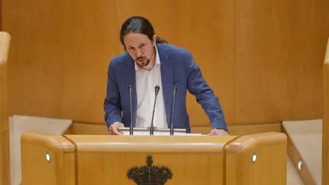 El Vicepresidente segundo del Gobierno y Ministro de Derechos Sociales y Agenda 2030, Pablo Iglesias, en el Senado