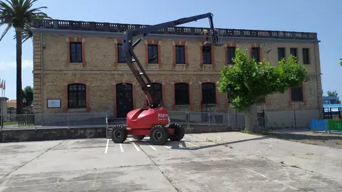 Obras en el colegio de Suances