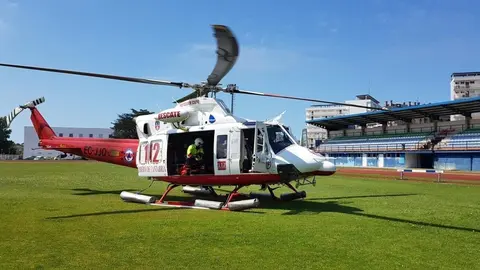El helic&oacute;ptero del Gobierno de Cantabria