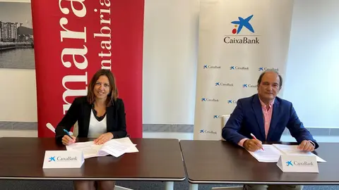 Firma acuerdo Caixabank-C&aacute;mara de Comercio de Cantabria