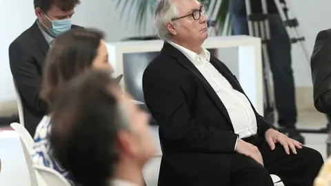 El ministro de Universidades, Manuel Castells, el pasado 9 de julio en la presentaci&oacute;n del Plan para reforzar el sistema de Ciencia, Tecnolog&iacute;a e Innovaci&oacute;n, en Moncloa.