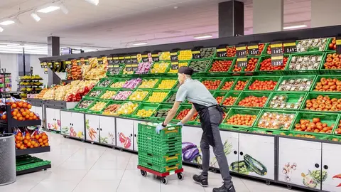 Interior de un supermercado