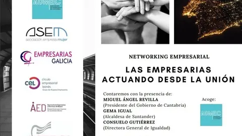 Cartel del networking de las asociaciones de empresarias de la zona norte de Espa&ntilde;a
