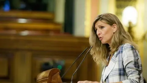 La ministra de Trabajo y Econom&iacute;a Social, Yolanda D&iacute;az