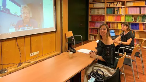 La consejera de Econom&iacute;a, Mar&iacute;a S&aacute;nchez, en la videoconferencia