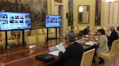 La ministra de Educaci&oacute;n y Formaci&oacute;n Profesional, Isabel Cela&aacute;, en la reuni&oacute;n telem&aacute;tica de la Conferencia Sectorial de Educaci&oacute;n del pasado mes de mayo.