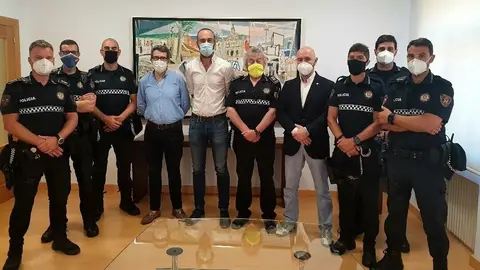 Recepci&oacute;n de la Polic&iacute;a Local en el Ayuntamiento de Torrelavega