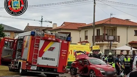 Accidente rotonda Corb&aacute;n