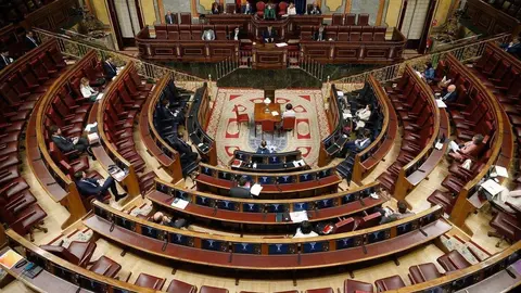 Hemiciclo del Congreso en el debate de la quinta pr&oacute;rroga del estado de alarma