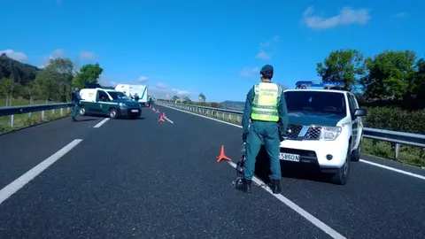 Control de tr&aacute;fico de la Guardia Civil