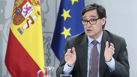 El ministro de Sanidad, Salvador Illa, comparece en rueda de prensa posterior al Consejo de ministros celebrado en Moncloa el 28 de julio de 2020