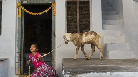 Ni&ntilde;a en la India