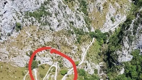 Punto de la ruta donde se rescat&oacute; al hombre