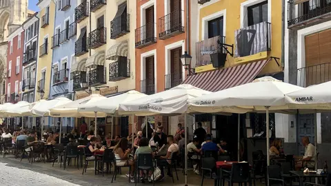 Terrazas de bares en Cuenca.