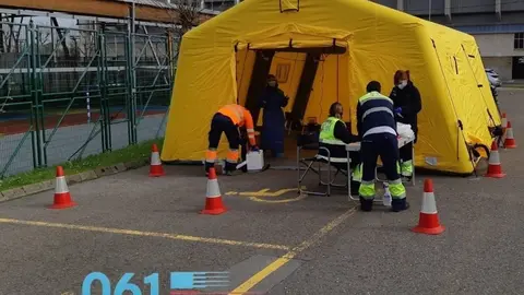 Punto de triaje avanzado para toma de muestras de coronavirus