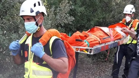 Evacuaci&oacute;n senderista ruta Virgen de Lebe&ntilde;a