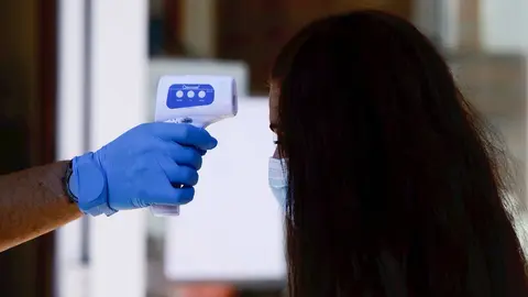 Dispositivo para la realizaci&oacute;n de pruebas PCR de coronavirus a vecinos de Alcobendas de entre 15 y 49 a&ntilde;os, a 21 de agosto de 2020.