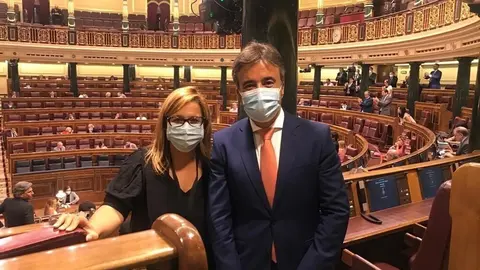 Diego Movell&aacute;n y Elena Castillo, diputados del PP c&aacute;ntabro en el Congreso