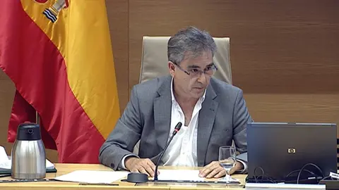 El presidente del Sindicato de Enfermer&iacute;a (Satse), Manuel Cascos, en su comparecencia en el Grupo de Trabajo de Sanidad y Salud P&uacute;blica de la Comisi&oacute;n para la Reconstrucci&oacute;n Social y Econ&oacute;mica del Congreso de los Diputados