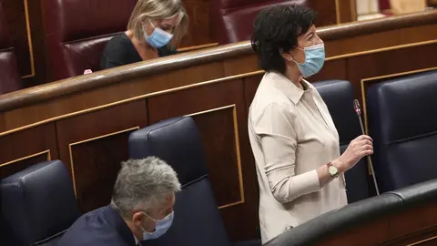 La ministra de Educaci&oacute;n y FP, Isabel Cela&aacute;, interviene en la primera sesi&oacute;n de control al Gobierno en el Congreso, en Madrid (Espa&ntilde;a) a 9 de septiembre de 2020.  El Gobierno contesta preguntas, entre otras, sobre el coronavirus o sobre los gastos de segu