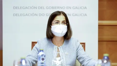 La ministra de Pol&iacute;tica Territorial y Funci&oacute;n P&uacute;blica, Carolina Darias, durante una reuni&oacute;n con los presidentes de las Diputaciones Provinciales de Galicia en A Coru&ntilde;a, Galicia (Espa&ntilde;a), a 7 de septiembre de 2020.