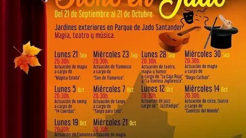 Cartel del programa 'Oto&ntilde;o en Jado' ofrecido por el Ayuntamiento de Santander en el centro cultural Jado