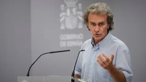 Como todos los jueves, el director del Centro de Coordinaci&oacute;n de Alertas y Emergencias Sanitarias, Fernando Sim&oacute;n, informa en rueda de prensa de la evoluci&oacute;n de la COVID-19 en la Sede del Ministerio de Sanidad, en Madrid (Espa&ntilde;a), a 3 de septiembre de 202