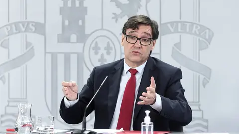El ministro de Sanidad, Salvador Illa, comparece en rueda de prensa posterior a la celebraci&oacute;n de la conferencia de presidentes, en Moncloa, Madrid (Espa&ntilde;a), a 4 de septiembre de 2020.