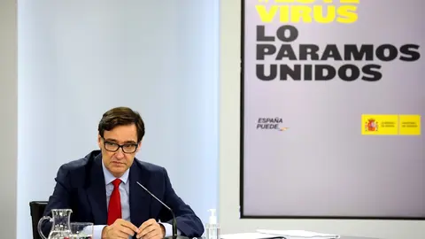 El ministro de Sanidad, Salvador Illa, comparece en rueda de prensa posterior al Consejo de Ministros en Moncloa, Madrid (Espa&ntilde;a), a 22 de septiembre de 2020.
